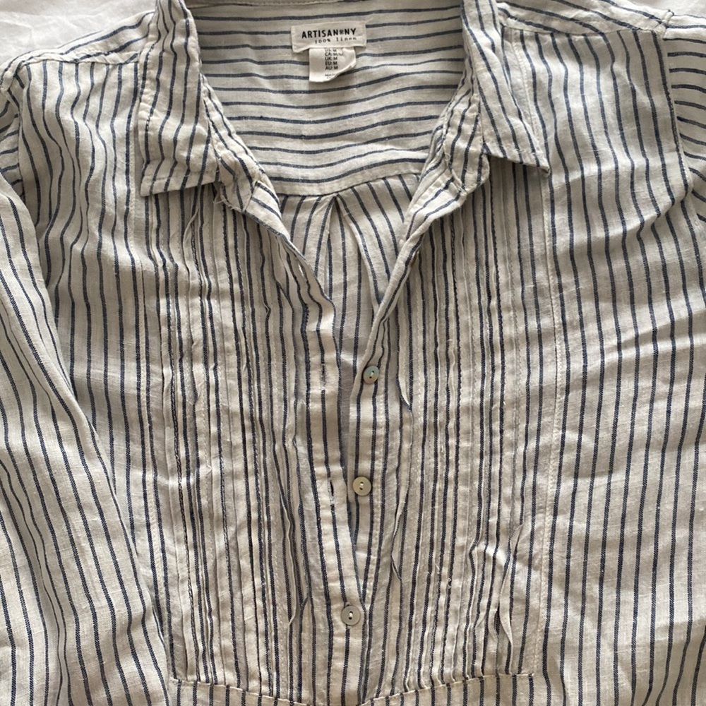 Beautiful women hundred percent linen dress for summer or long blows size medium